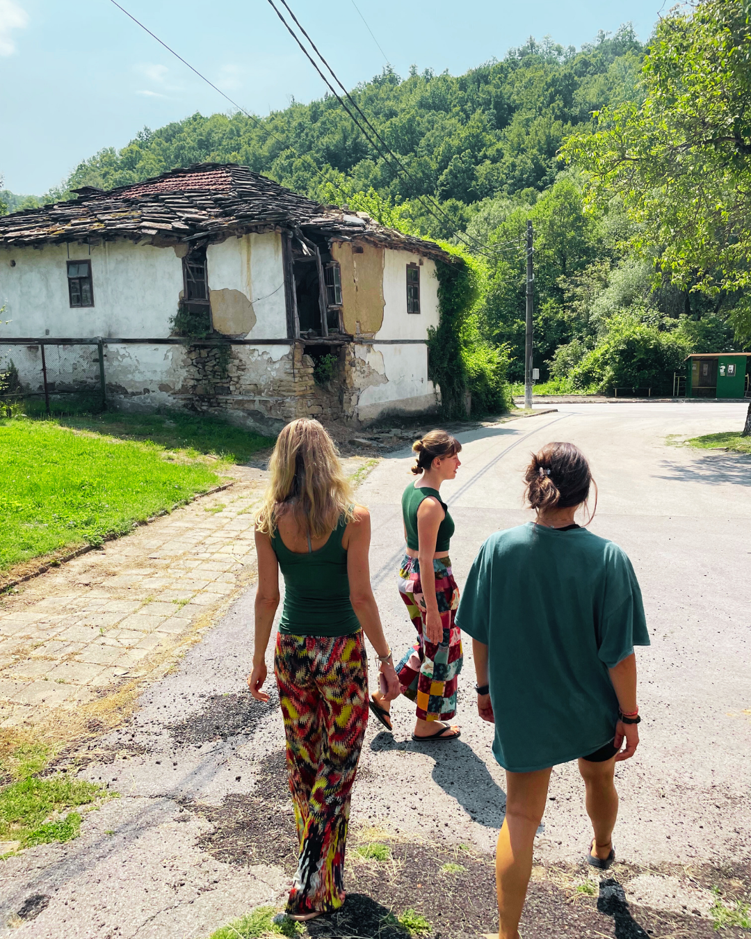 Sunrise walk in nature yoga retreat